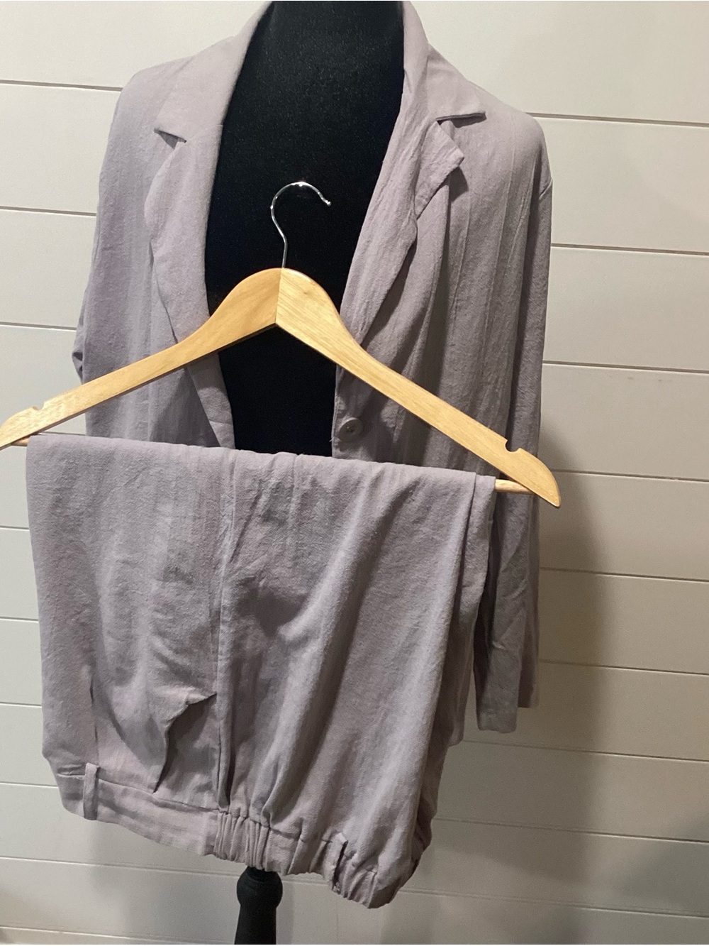Light Lavender Two-Piece Blazer & Jogger Set